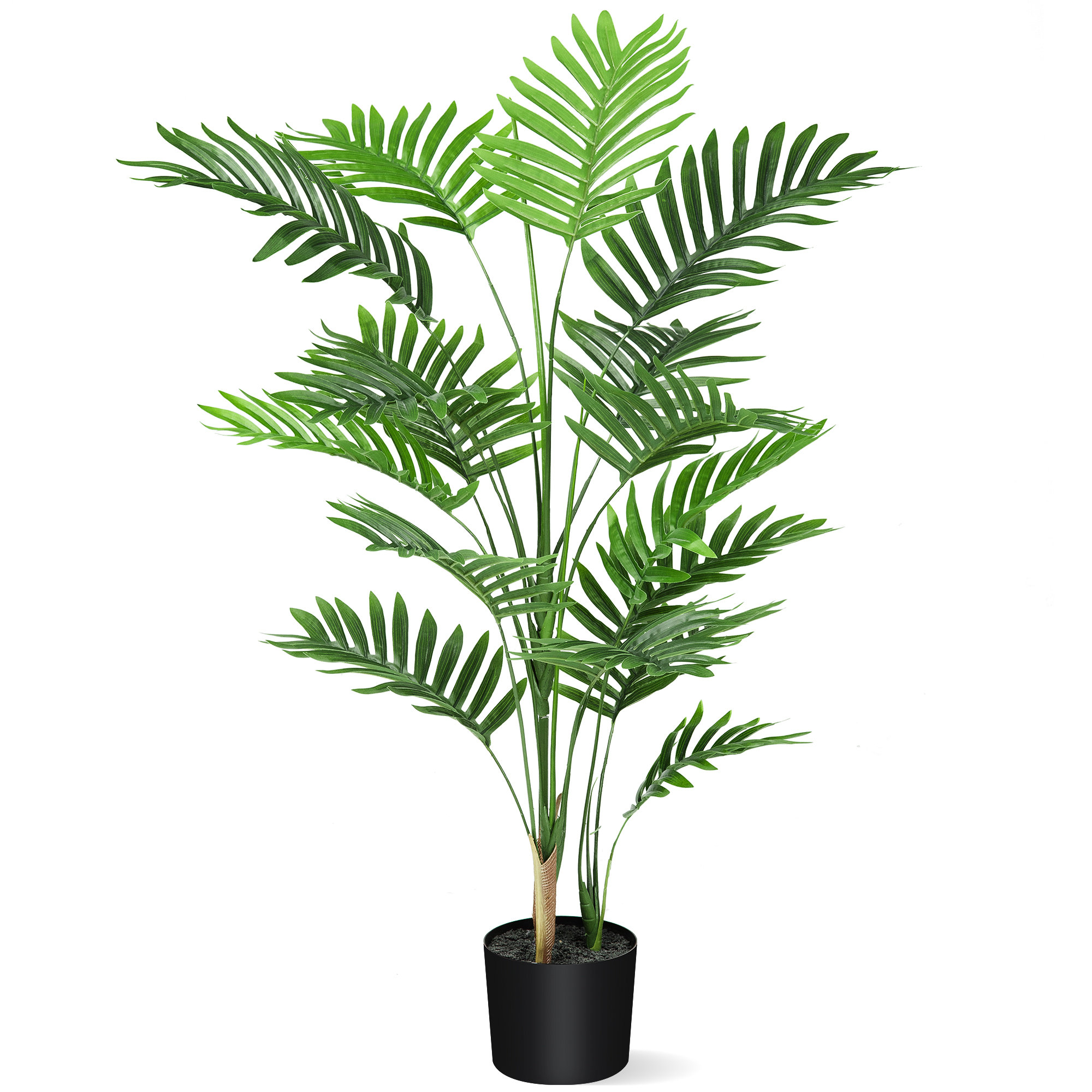 Primrue 43'' Faux Palm Tree in Cement Free Standing Wayfair