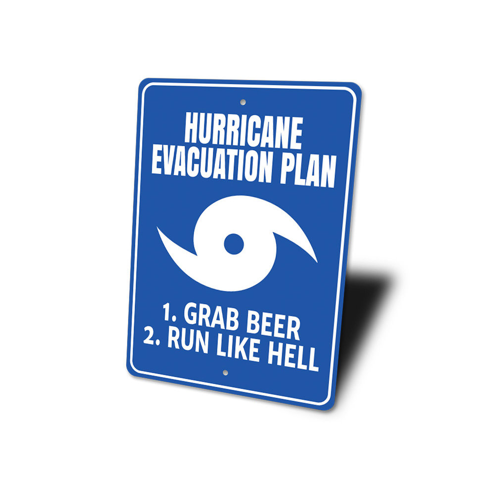 Lizton Sign Shop, Inc Hurricane Evacuation Aluminum Sign Wayfair