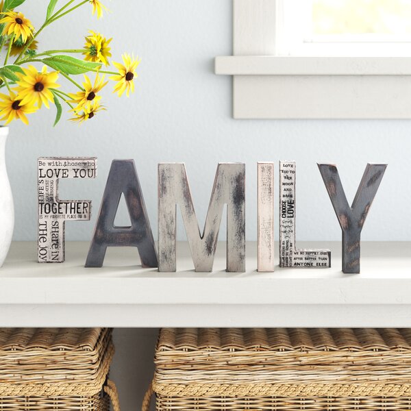 Shabby Chic Large Home Letter Blocks Wood Vintage Decorative Ornament Word Sign 