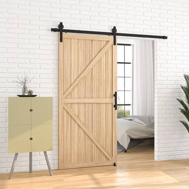 Homlux 13ft Double Heavy Duty Sturdy Sliding Barn Door Hardware Kit Simple and Easy to Install J Shape Hangers Smoothly and Quietly Black Fit 1 3/8-1 3/4 Thickness Door Panel 