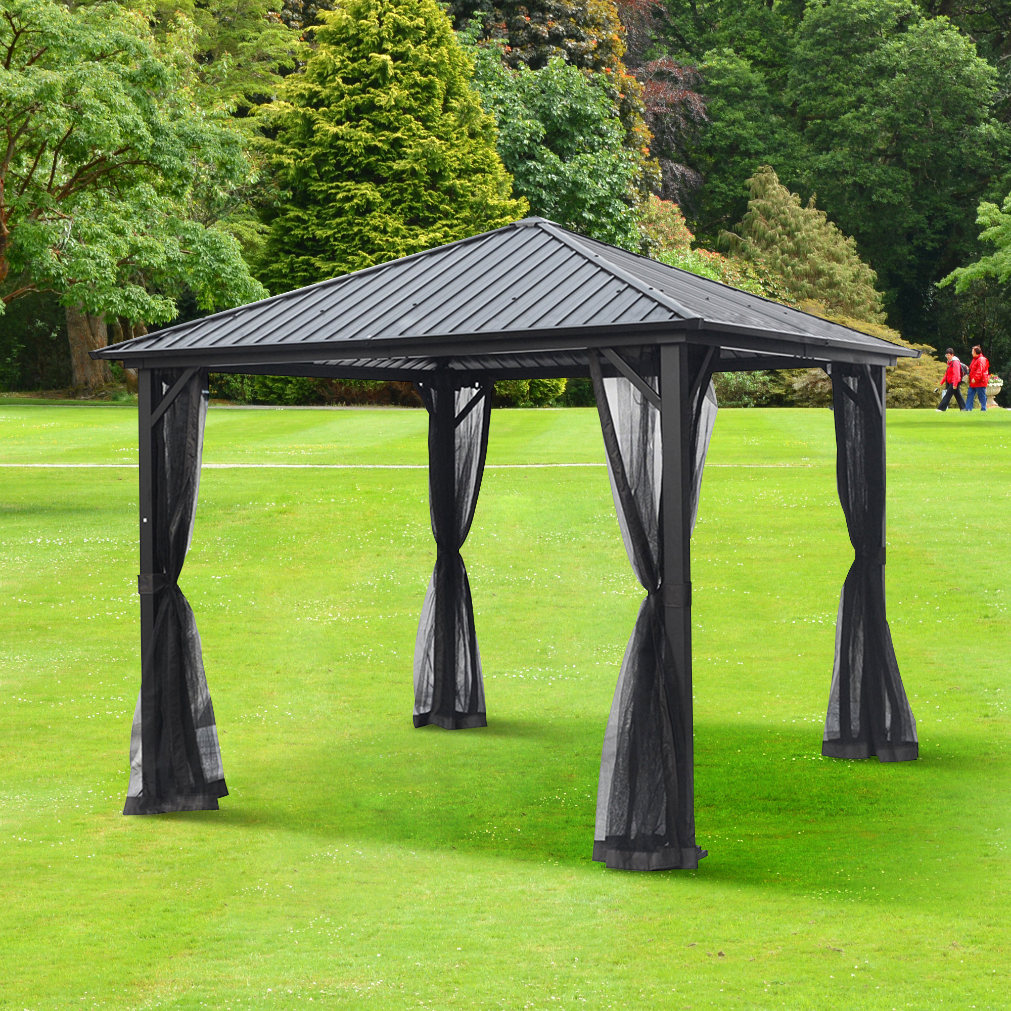 Healthomse 9 Ft. W x 9 Ft. D Steel Patio Gazebo Wayfair