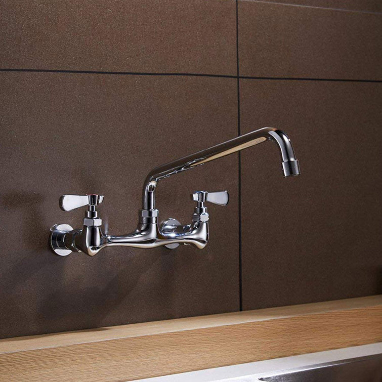 VIBRANTBATH 2-Handle Wall Mount Kitchen Faucet With 10 Inch ...