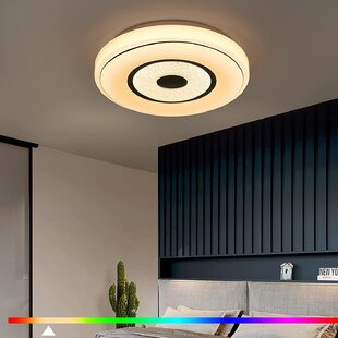 RGB LED Deckenleuchte silber verstellbar Dimmer Küchenlampe schaltbar 15 Farben 