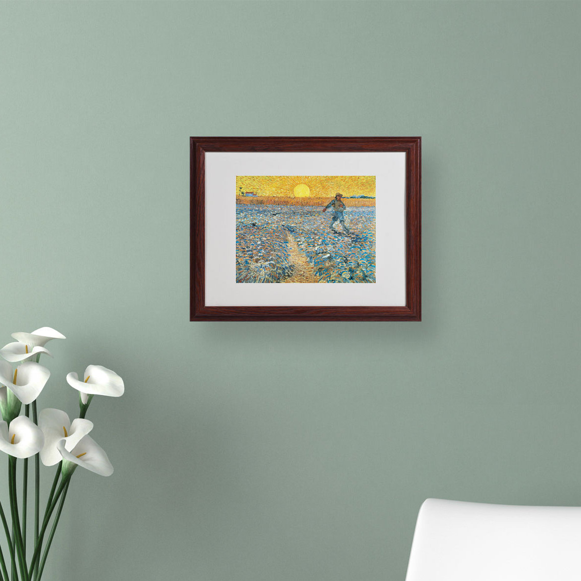 Vault W Artwork Sower 1888 by Vincent Van Gogh Picture Frame Print on