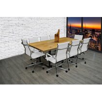2 Sets White Conference Room Table & Chairs Plastic Model 1:50 Scale DIY Craft 