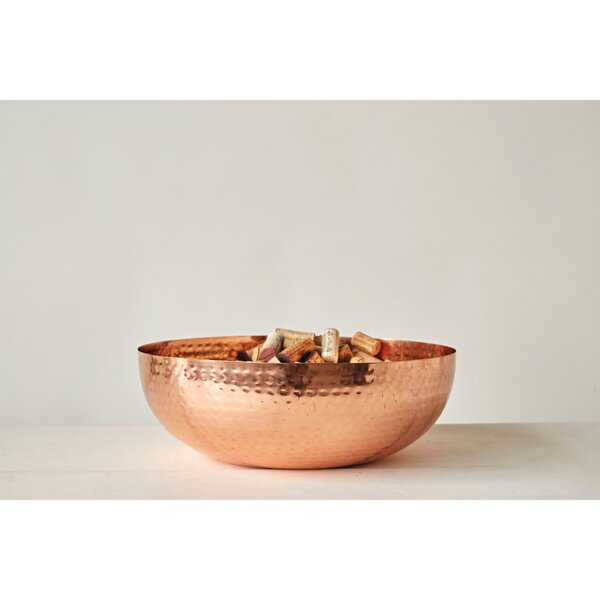 COPPER Shade FRUIT BOWL & PLATE KITCHEN Xmas DECOR HAMMERED DIMPLED UTENSIL GIFT 