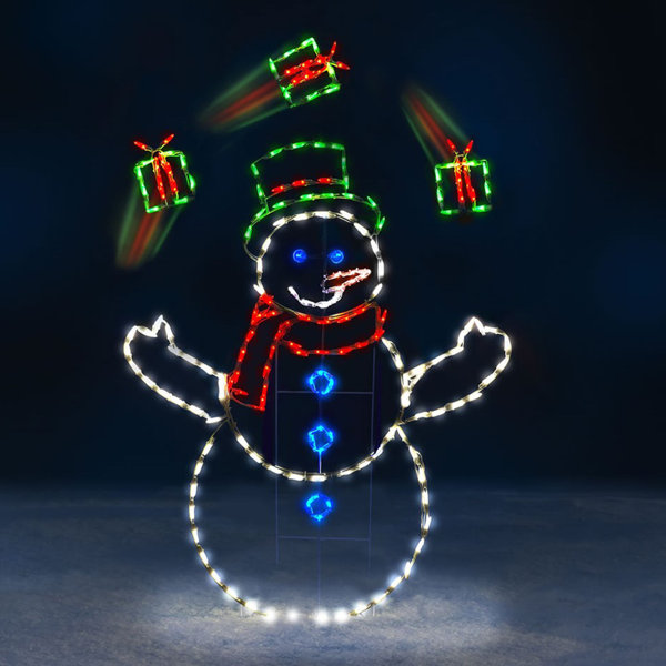 The Holiday Aisle® ProductWorks 60 In Pro-Line LED Animation Juggling  Snowman Christmas Decoration & Reviews | Wayfair