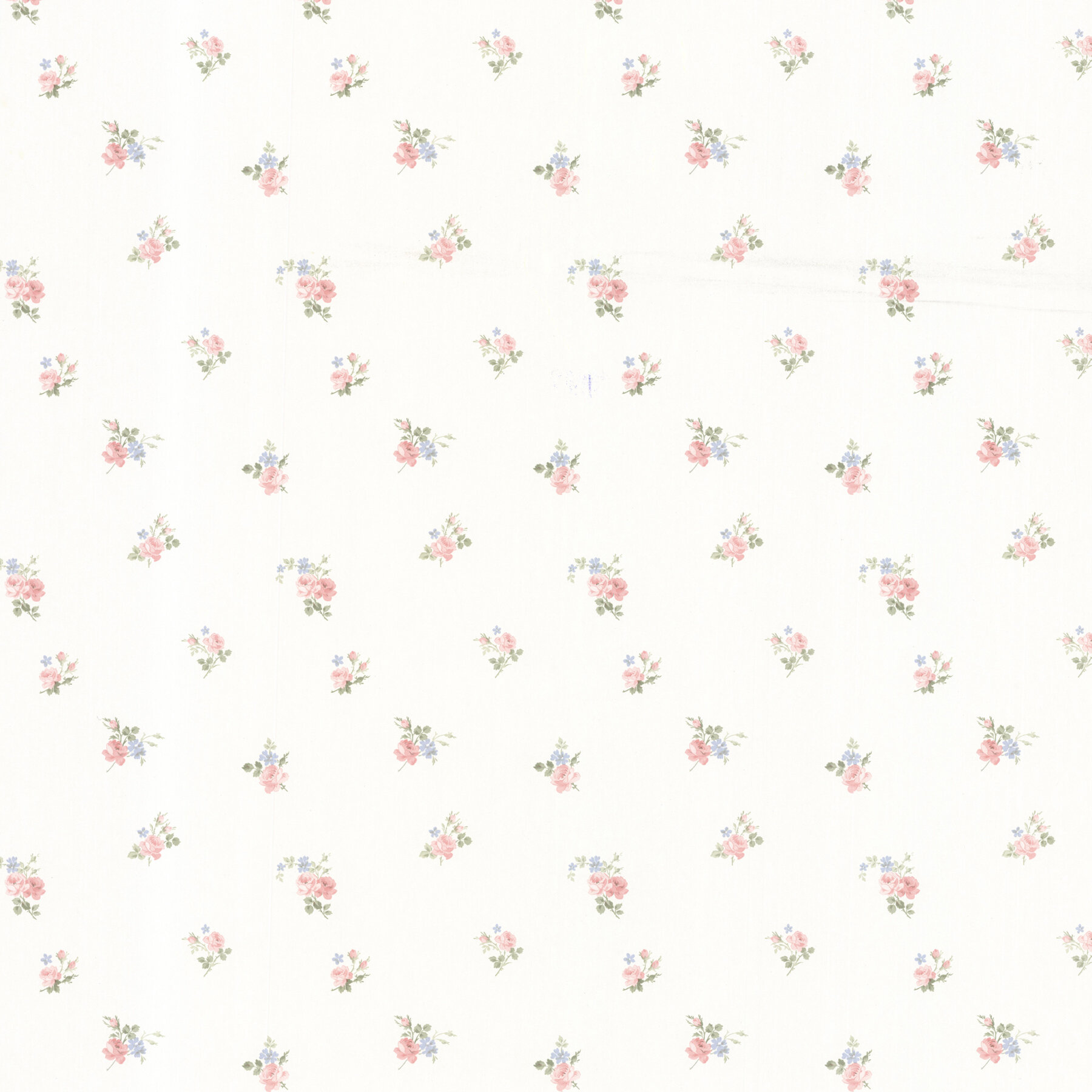 Dollhouse Miniature  Embossed Floral Wallpaper 
