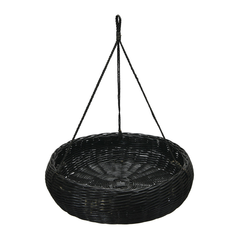 Bayou Breeze HandWoven Hanging Rattan Basket With Jute Rope Hanger