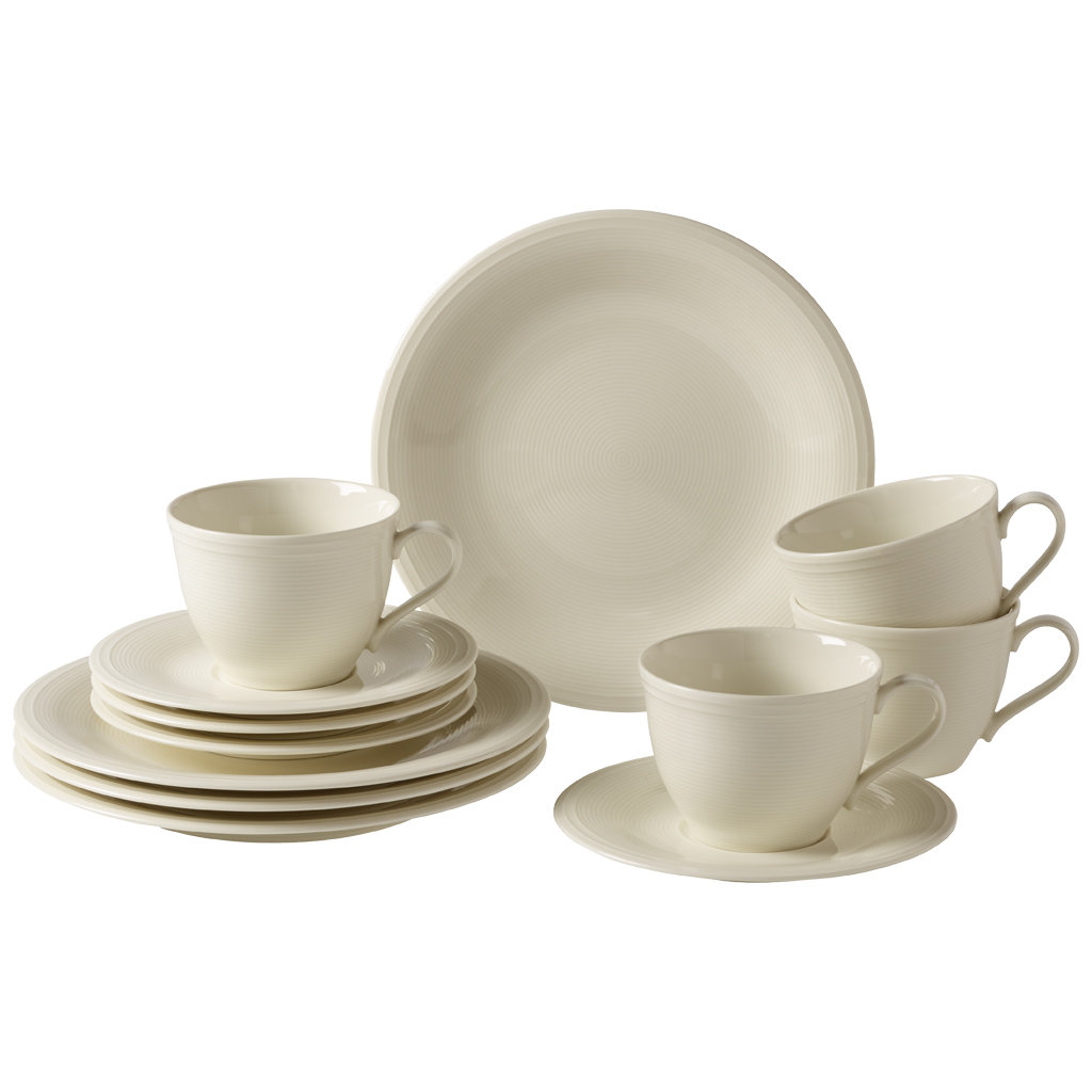 Like. By Villeroy & Boch  Kaffeeservice Color Loop Natural, (Set, 12 tlg.), Premium-Qualität