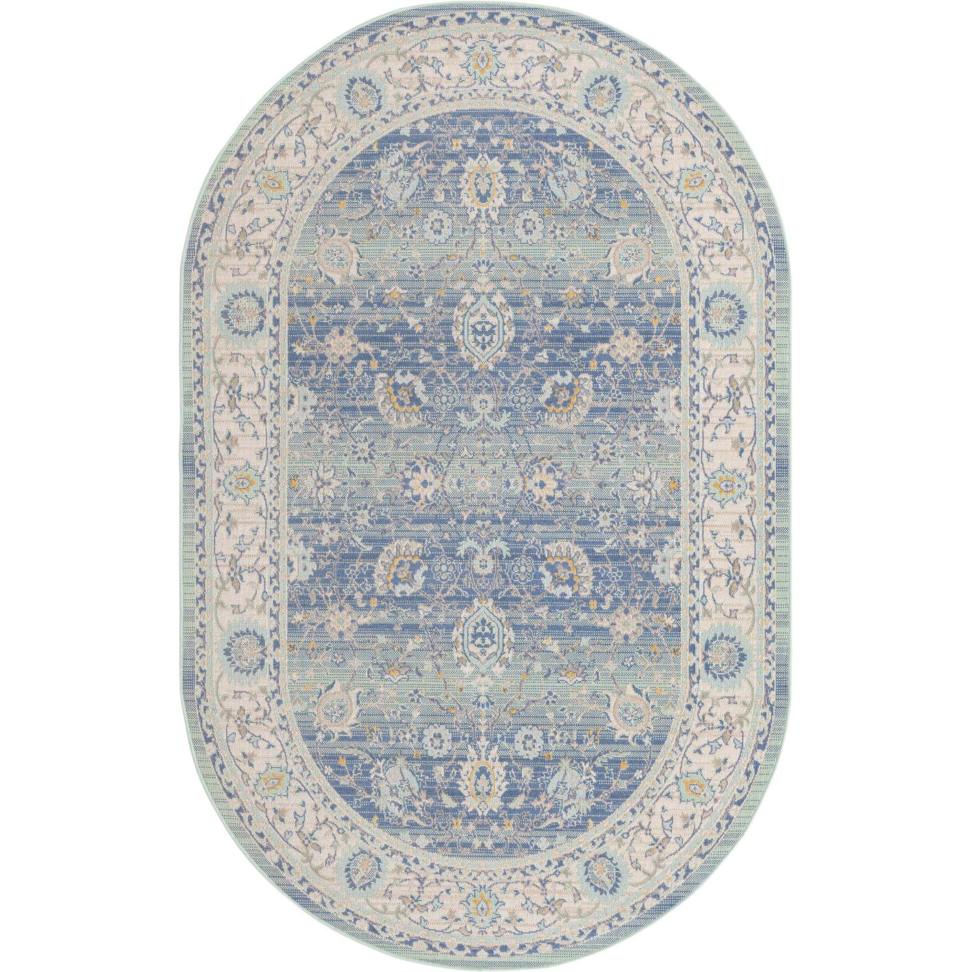 Bungalow Rose Hillen Performance French Blue Rug & Reviews Wayfair