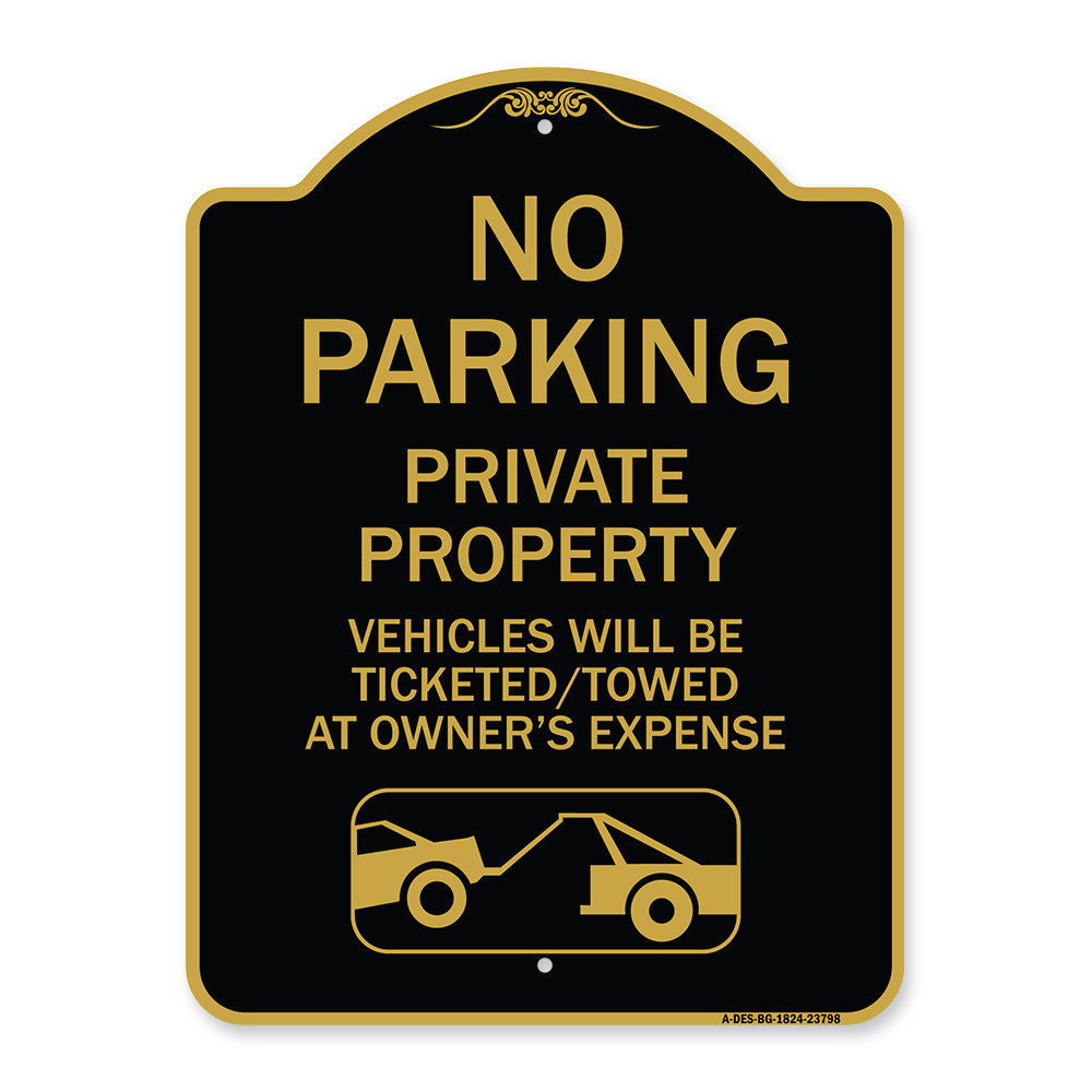 Signmission Designer Series Sign No Parking Private Property