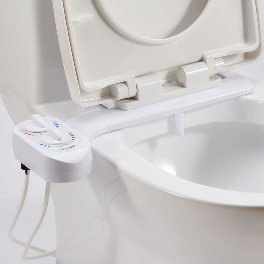 Bidet Fresh Water Spray Kit Non Electric Toilet Seat Attachment Clear Wash Rear 
