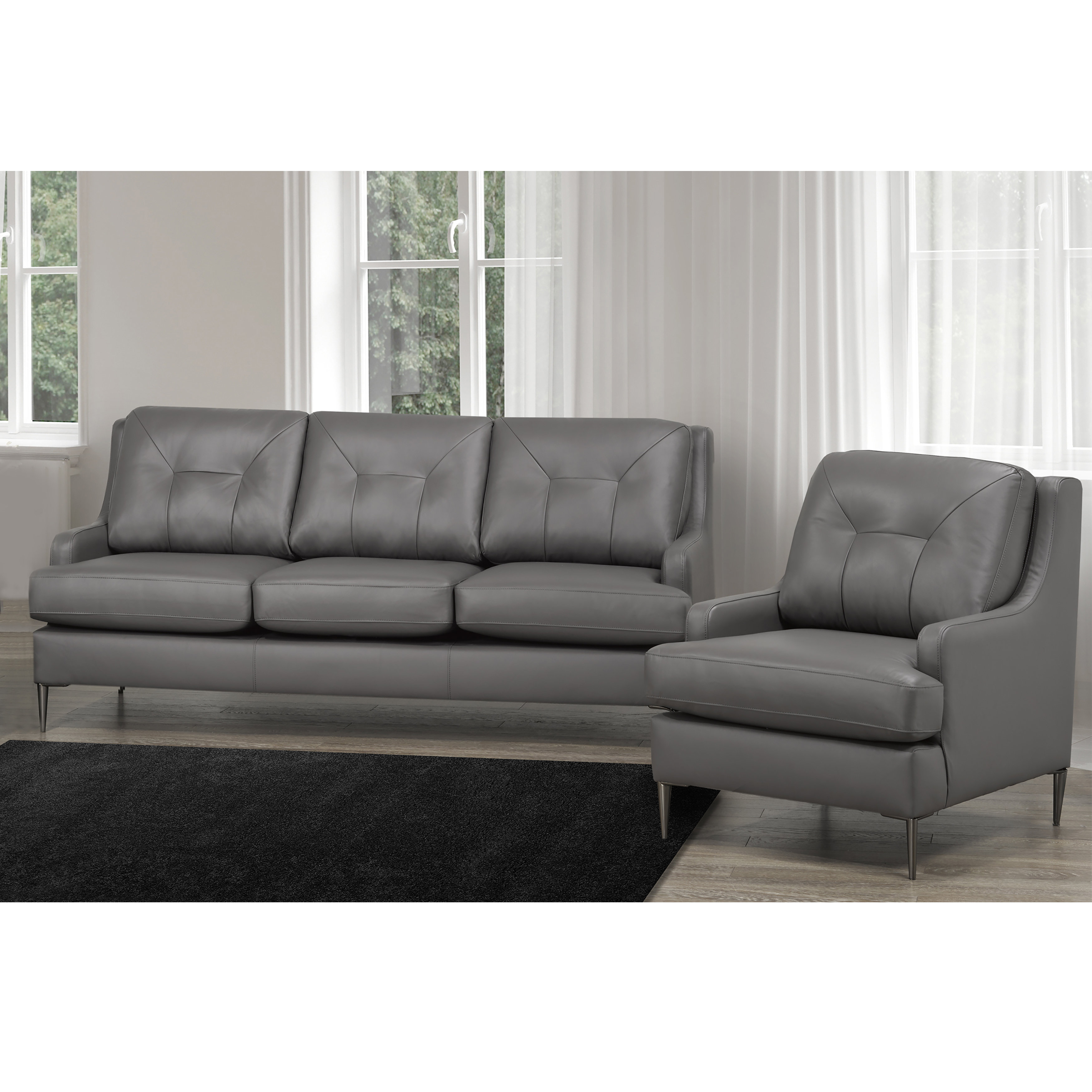 Latitude Run® Vecchio Leather Match Living Room Set Wayfair