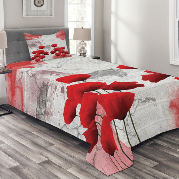 red bedspread queen