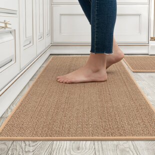 Sold In Foot Brown Non Slip Flecked Washable Mats Cut To Measure Hall Runners 