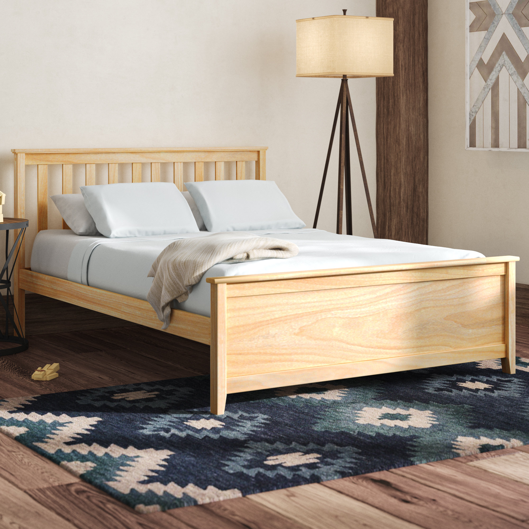 bed double wooden
