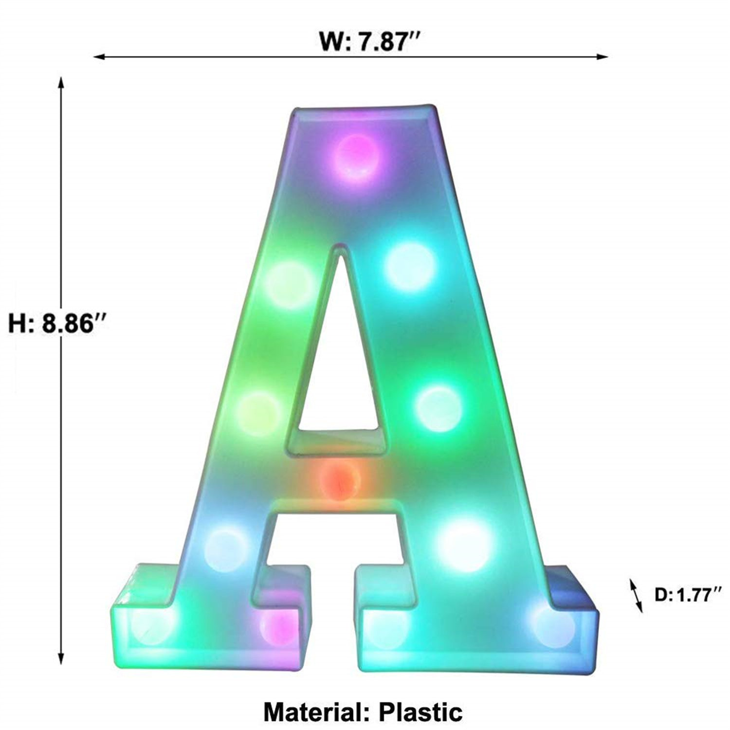 The Holiday Aisle® Colorful LED Marquee Letter Lights With Remote