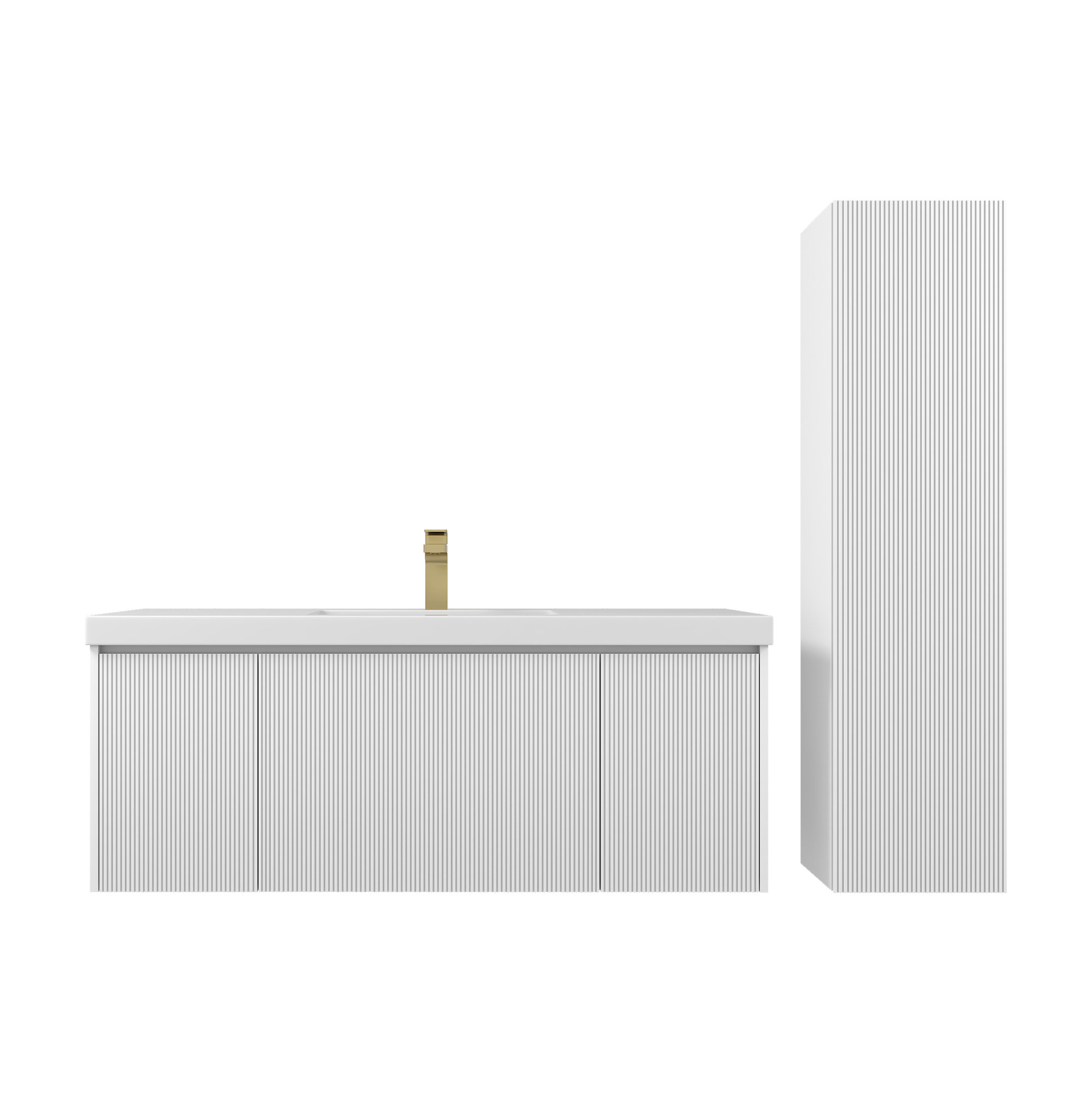 Ebern Designs Bejhorn 48'' Wall Mounted Single Bathroom Vanity with