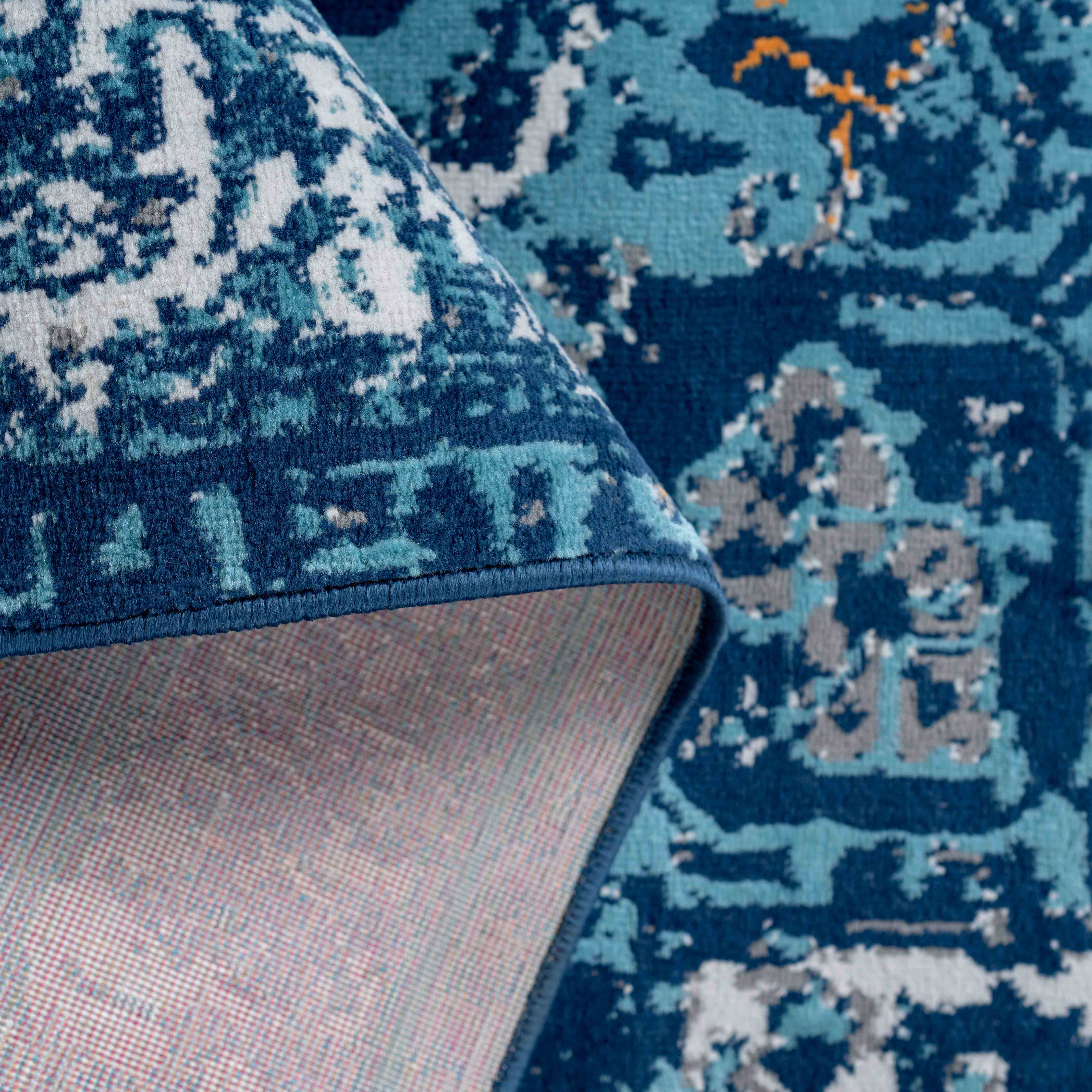 Kukoon Oscar Distressed Navy Blue Vintage Oriental Rug Wayfair.co.uk