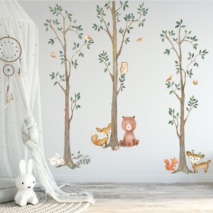 Fox Koalas Bird Cute Animals Decals Two Bunny Wall Stickers Rabbits Mural 