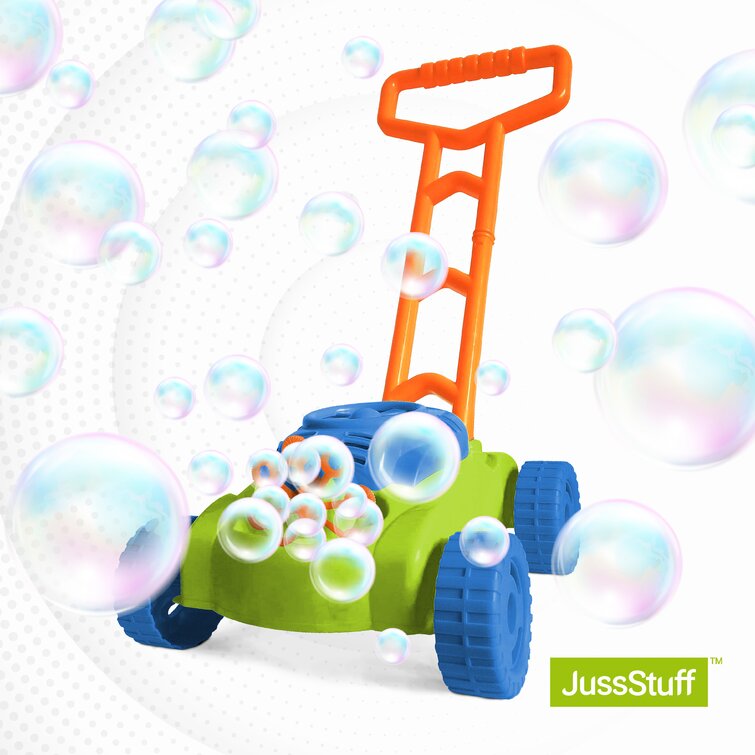 NEW Kids Auto Bubble Lawn Mower Bubbles Machine Blower Garden Party Toddler Toy 