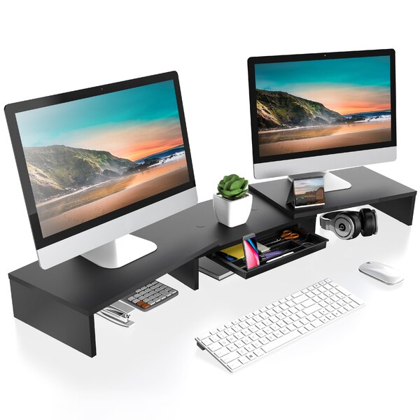 Monitor Stand With Drawers | Wayfair