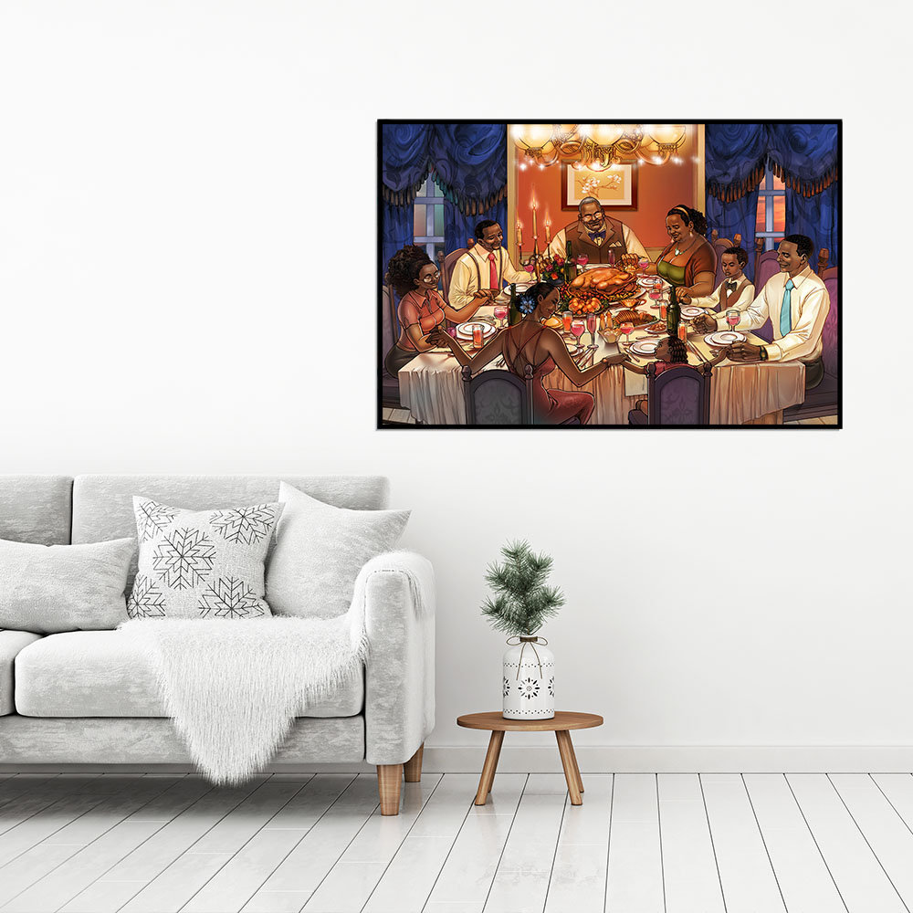 Mercer41 Family Eating Dinner, African American Wall Decor, Acrylic