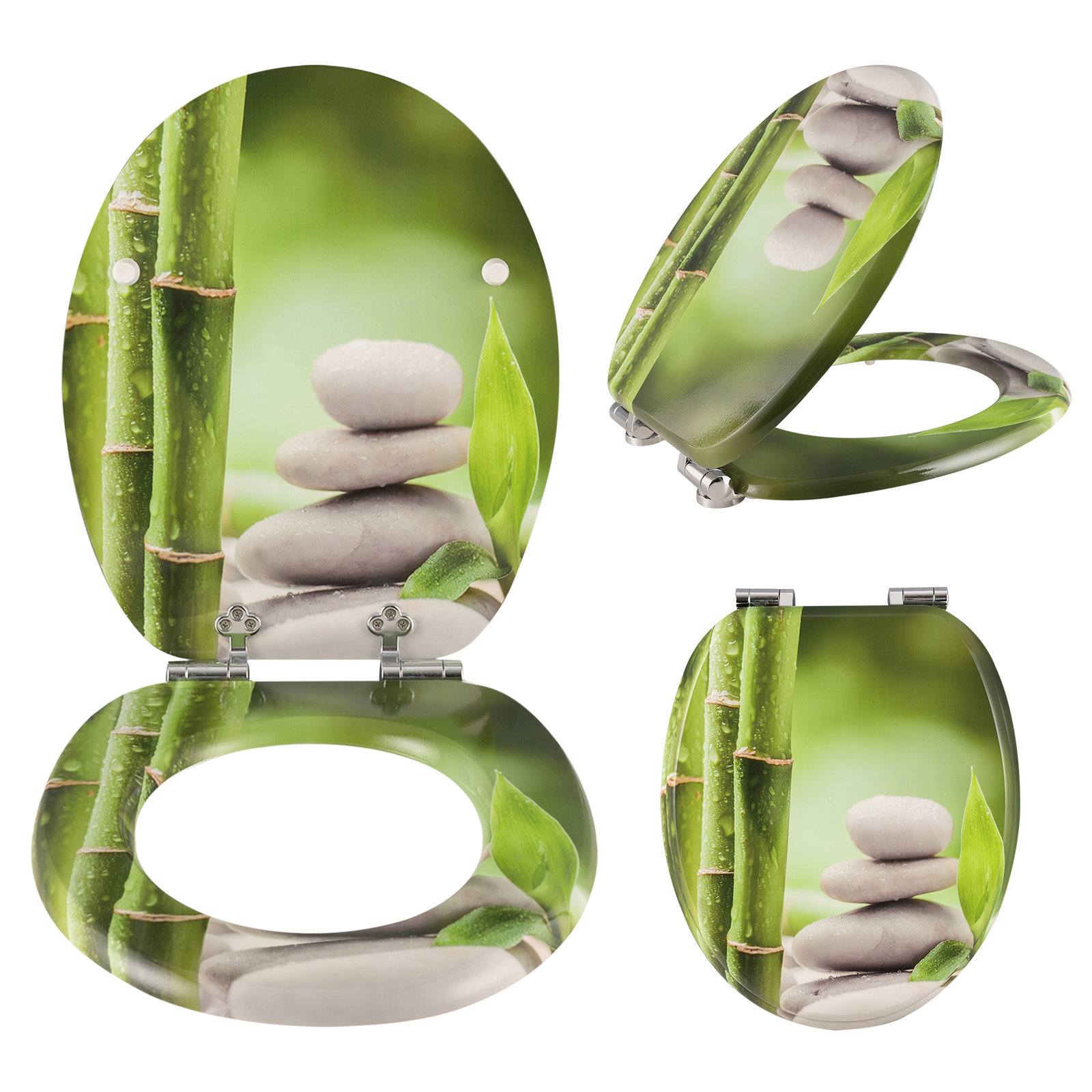 East Urban Home Premium Toilet Seat Toilet Seat With Soft Close, MDF