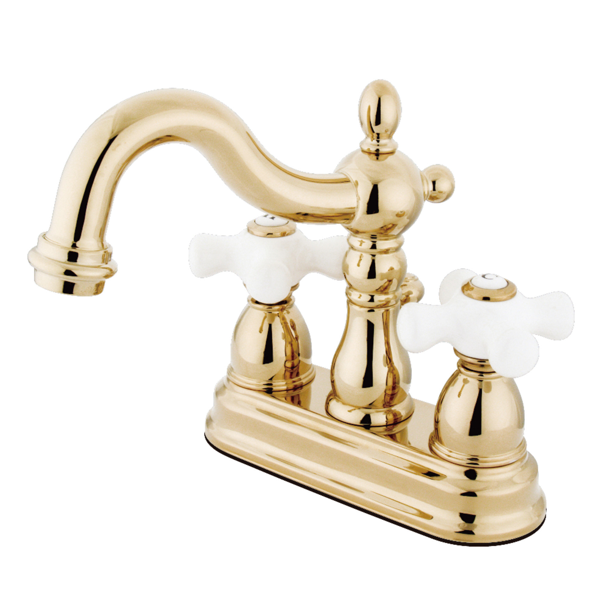 Kingston Brass Heritage Centerset Bathroom Faucet with Brass PopUp