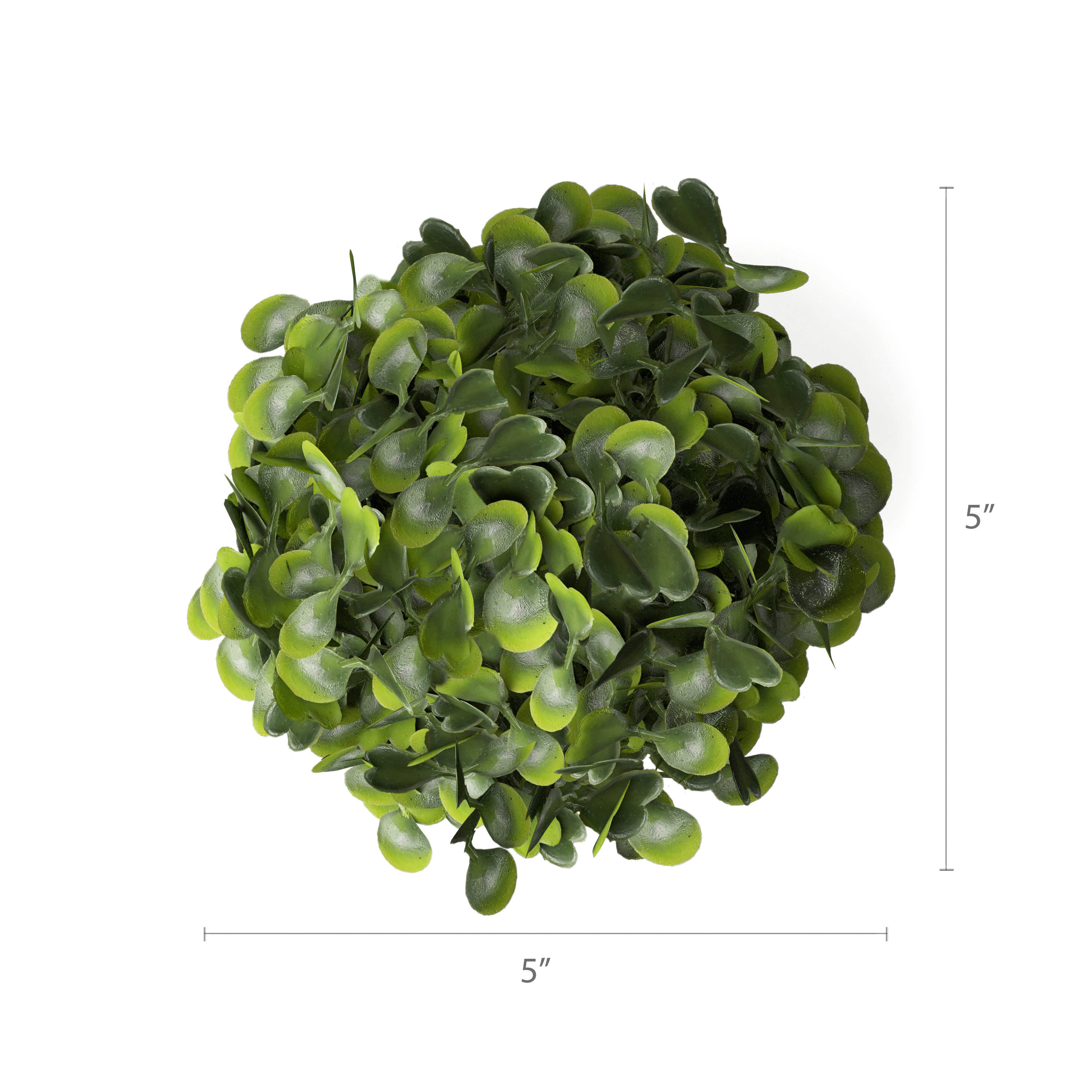 Primrue Set Of 6 (5") Artificial Boxwood Topiary Balls, Faux Fake Plant