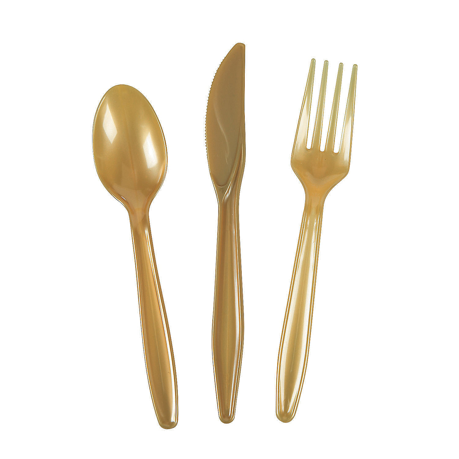 Oriental Trading Company Bulk Gold Plastic Cutlery Sets For 70, Party