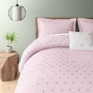 Coverlet Pink Floral/Heart 100% Cotton Quilt Set Bedspread 