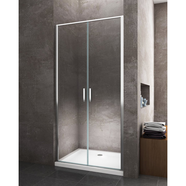 Ebern Designs Geatches Rectangular Shower Enclosure with Tray – 1900 x ...