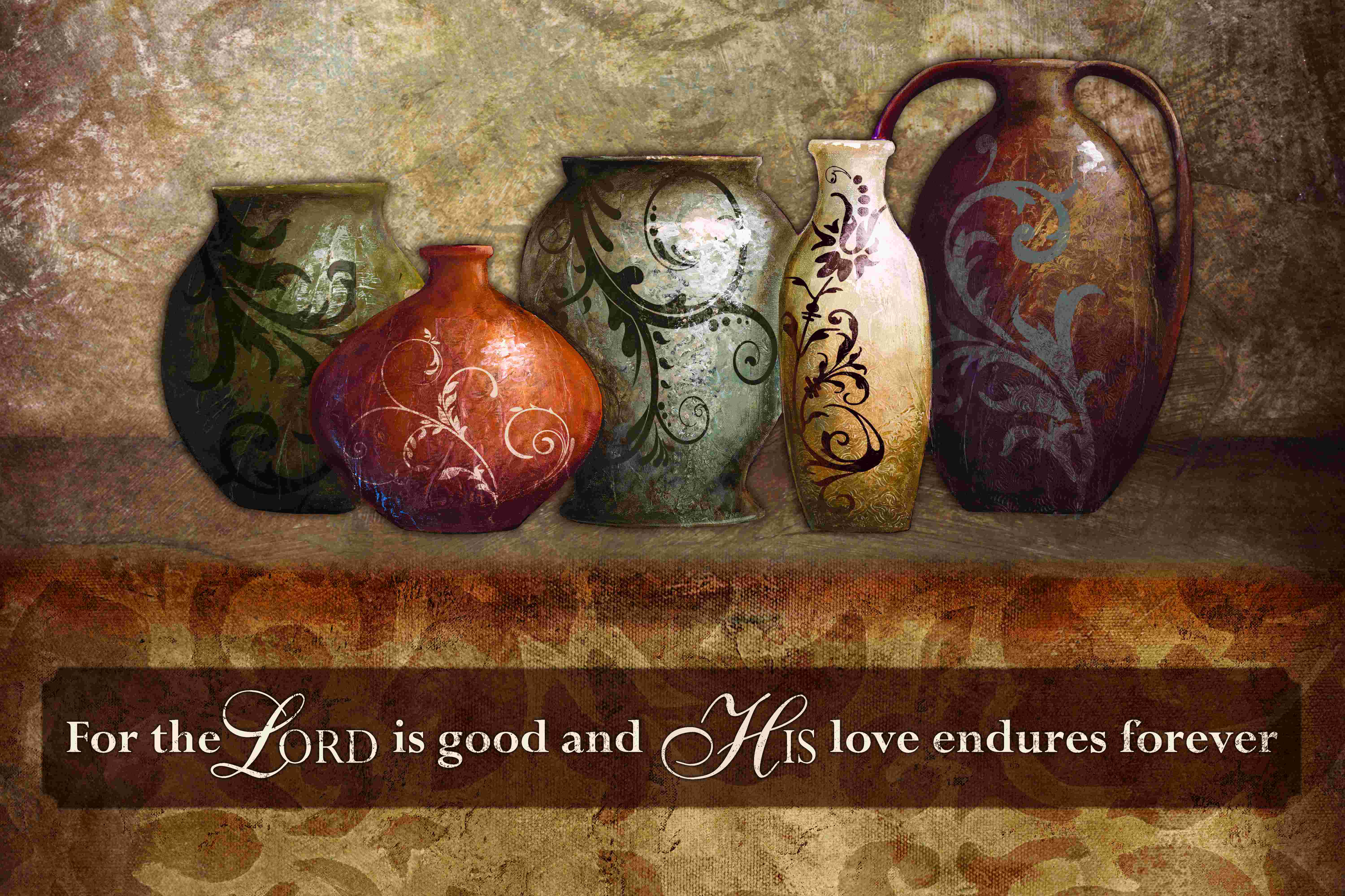 Trinx Religious Pottery Wrapped Canvas Graphic Art Wayfair