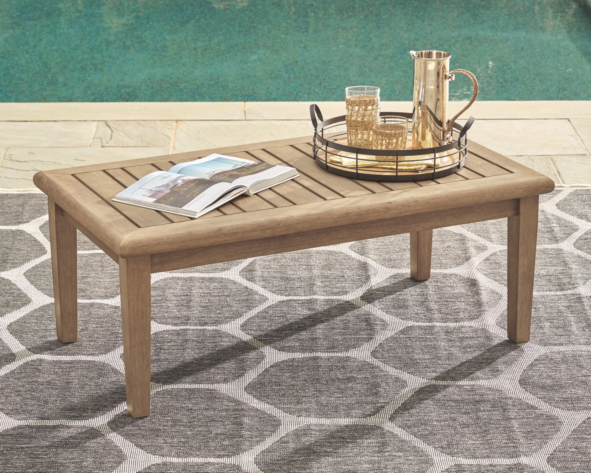 August Grove® Gundrath Eucalyptus Outdoor Coffee Table & Reviews | Wayfair