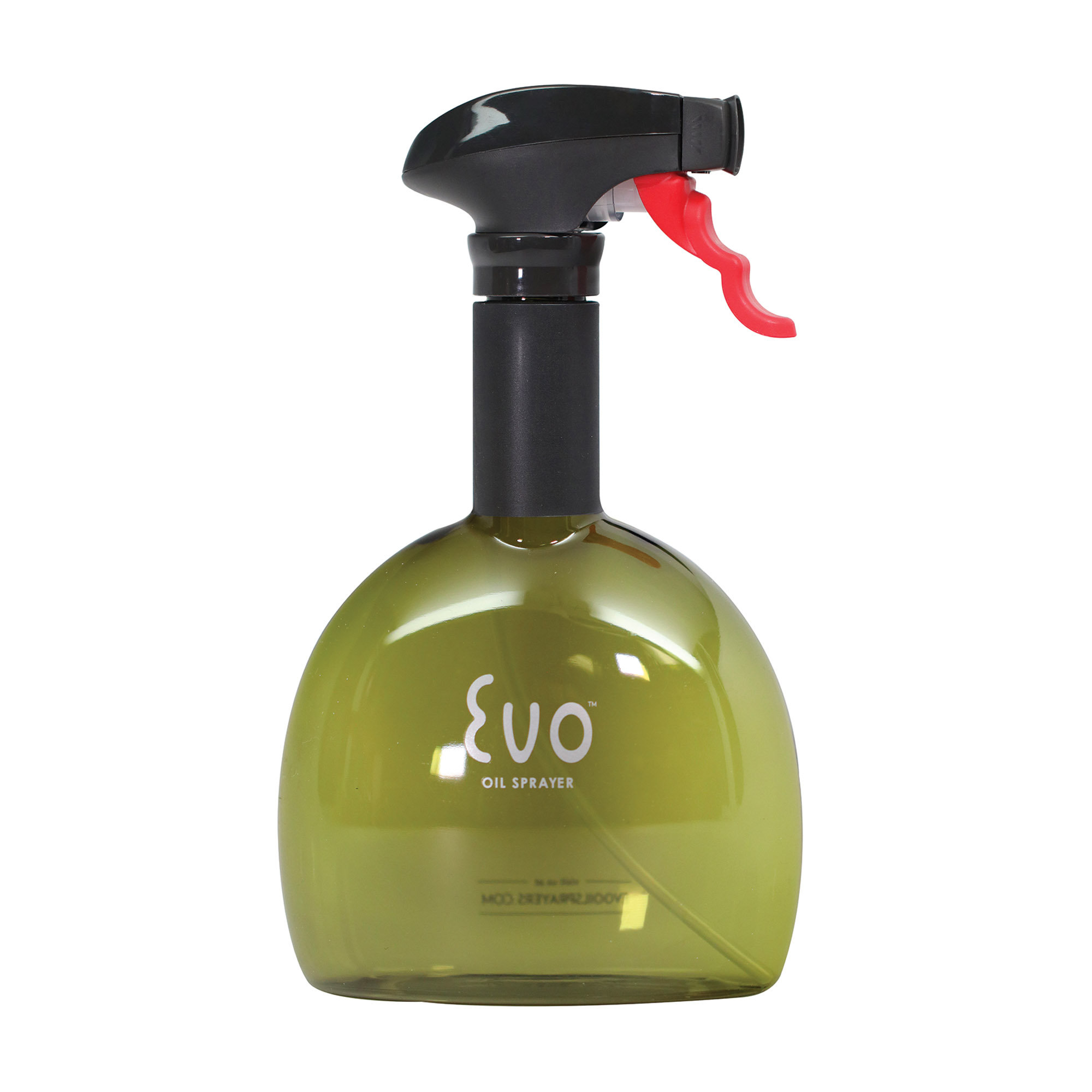 Evo Oil Sprayer Evo 8116 Vaporisateur en verre sans aérosol pour huiles de cuisson d'olive, capacité de 177 ml, jaune/noir/rouge
