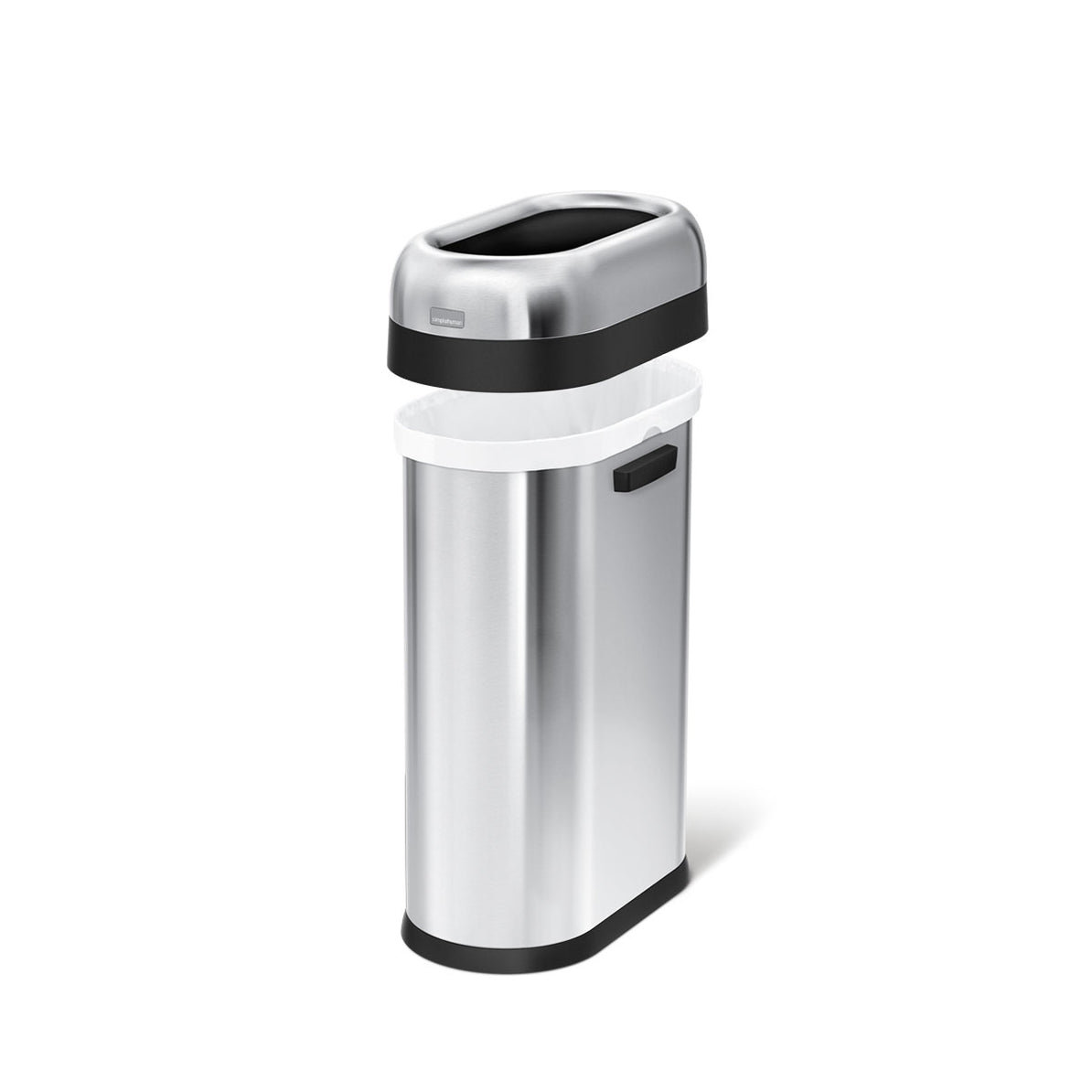 simplehuman 50 Liter / 13.2086 Gallon Slim Open Top Trash Can Commercial  Grade Heavy Gauge Brushed Stainless Steel & Reviews | Perigold