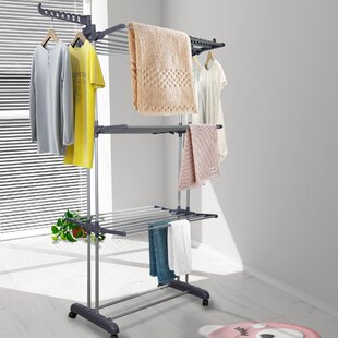 Indoor Outdoor Foldable Clothes Drying Hanger Rack Includes 16 Pegs and 8 Arms 