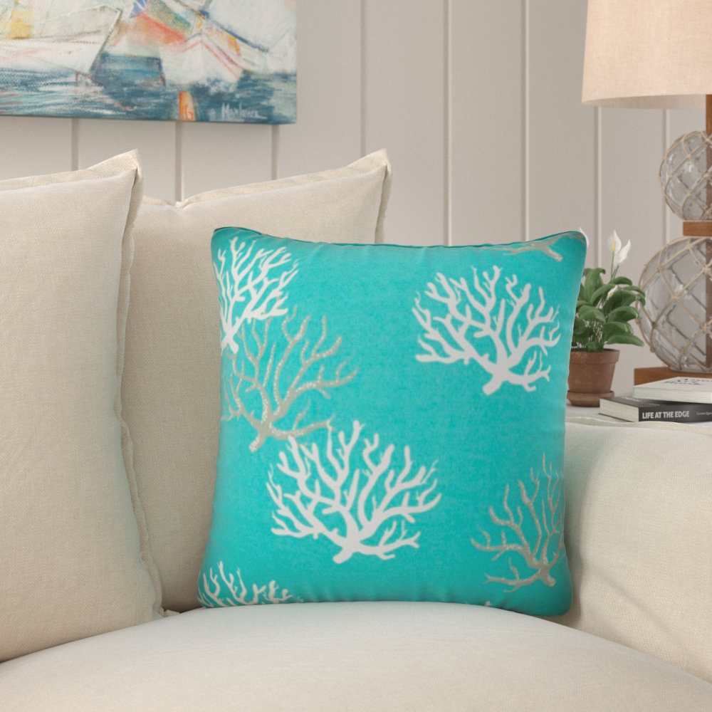 Highland Dunes Floating Coral Floral Pillow Cover Wayfair