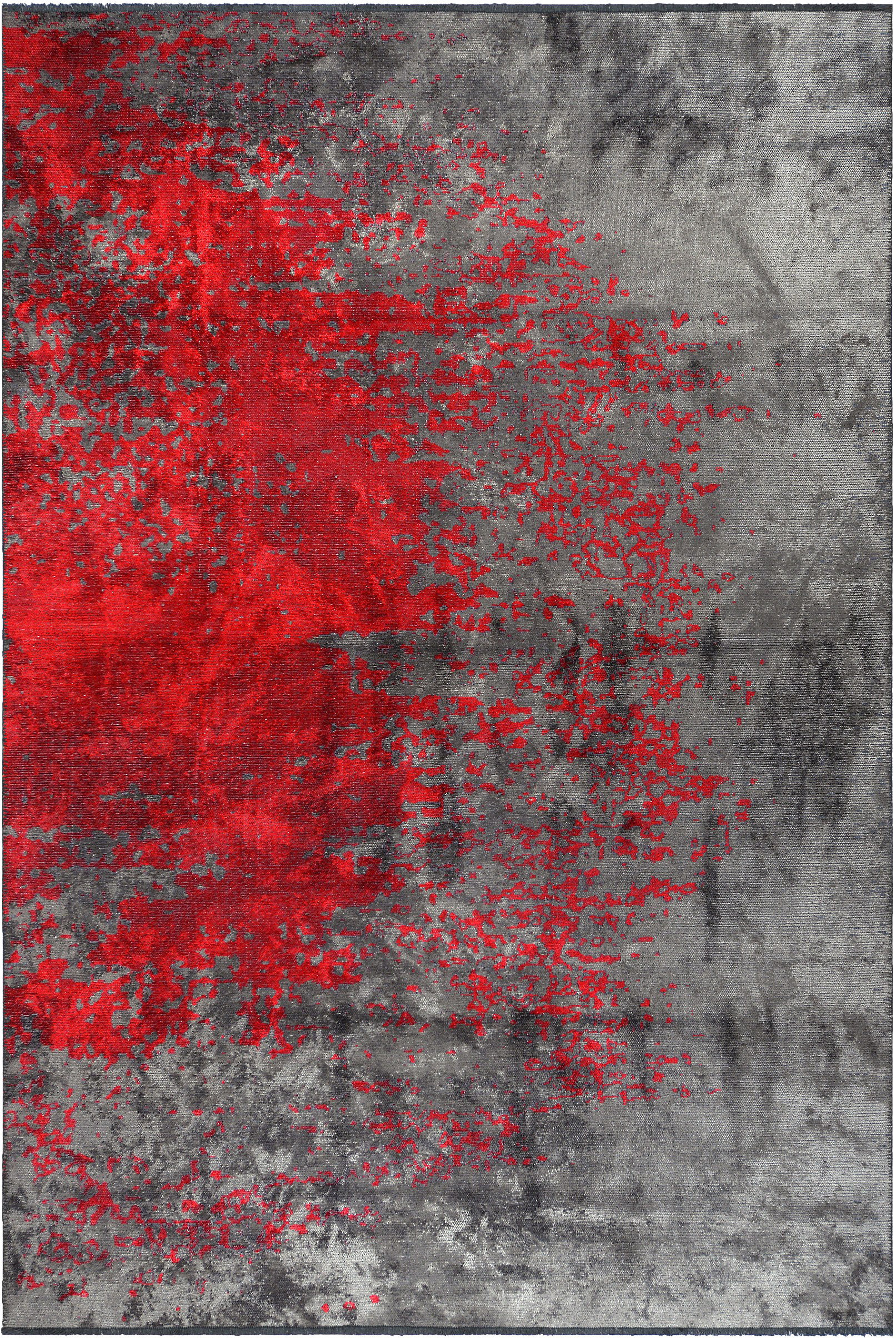 Woven Concepts Rapture Gray/Red Luxury Area Rug Wayfair