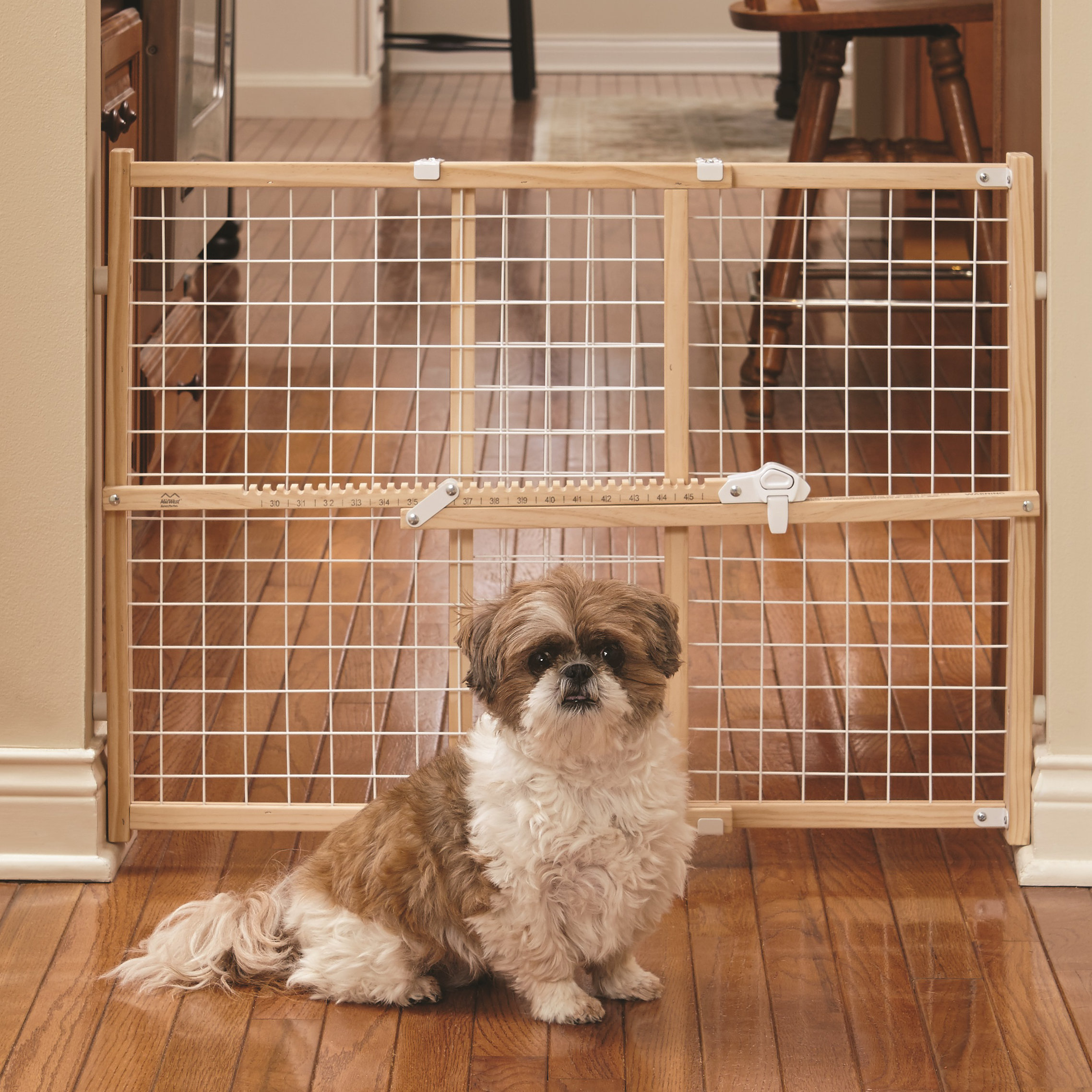 Midwest Homes For Pets Expandable Latch Pressure Mounted Pet Gate