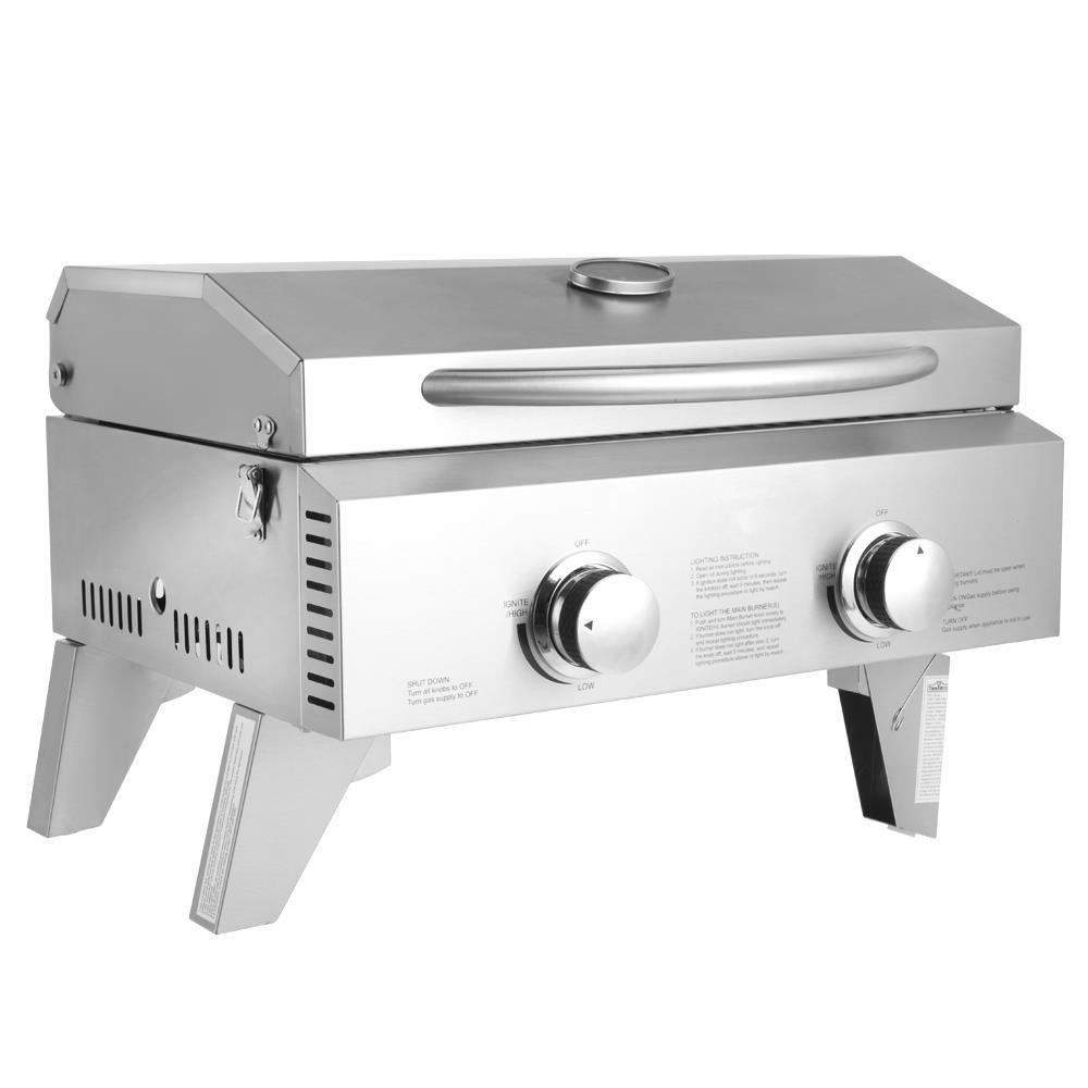 Zimtown 2 Burner Portable Liquid Propane 20000 BTU Gas Grill