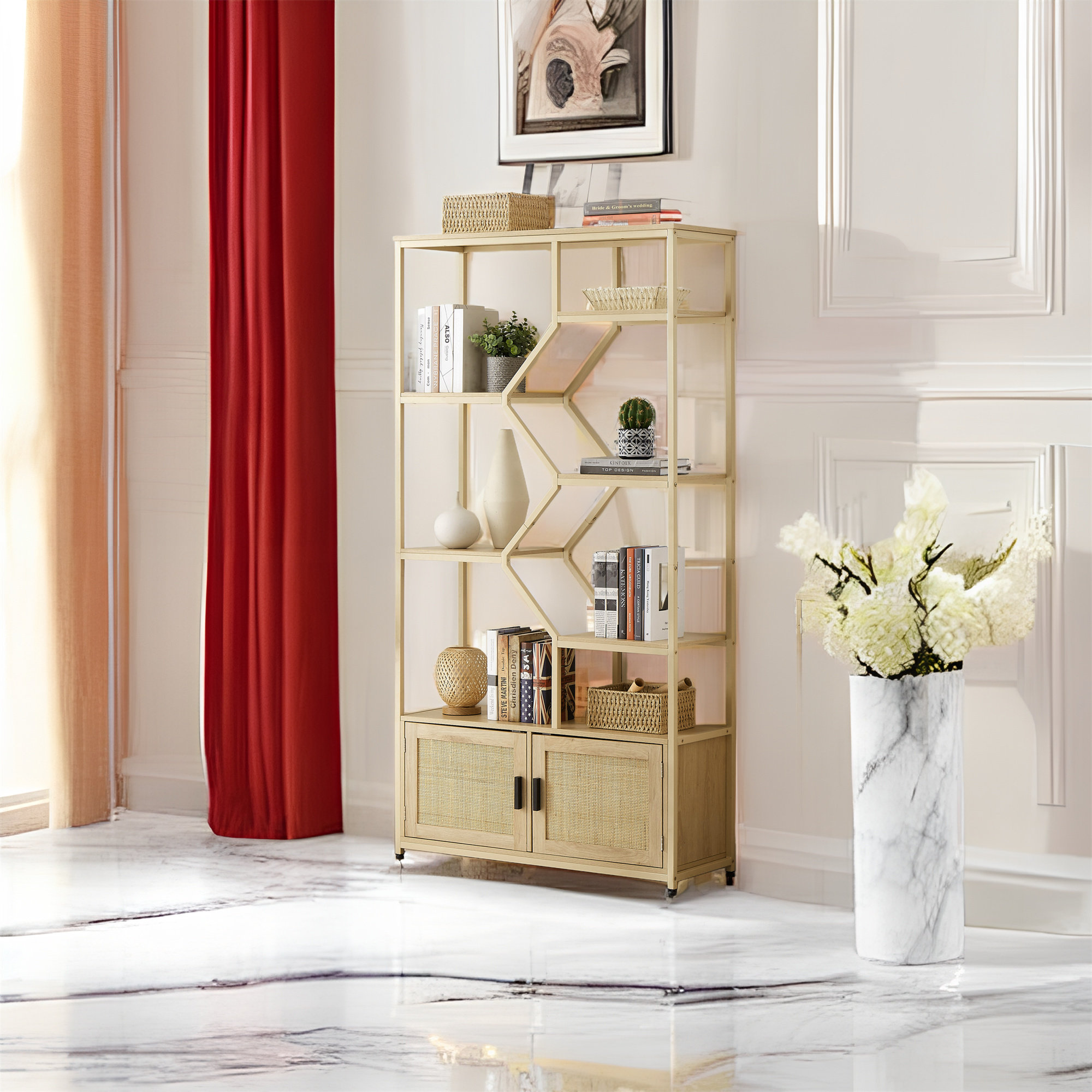 Bayou Breeze Rattan Bookcases Wayfair