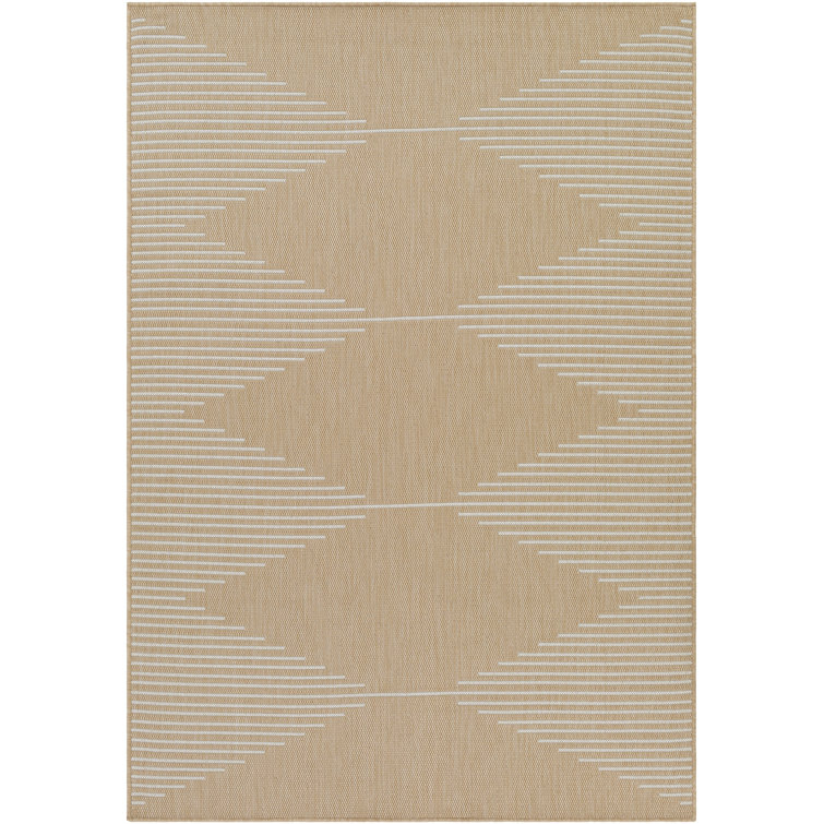 Union Rustic Alessio Wheat/Khaki Indoor/Outdoor Rug & Reviews | Wayfair