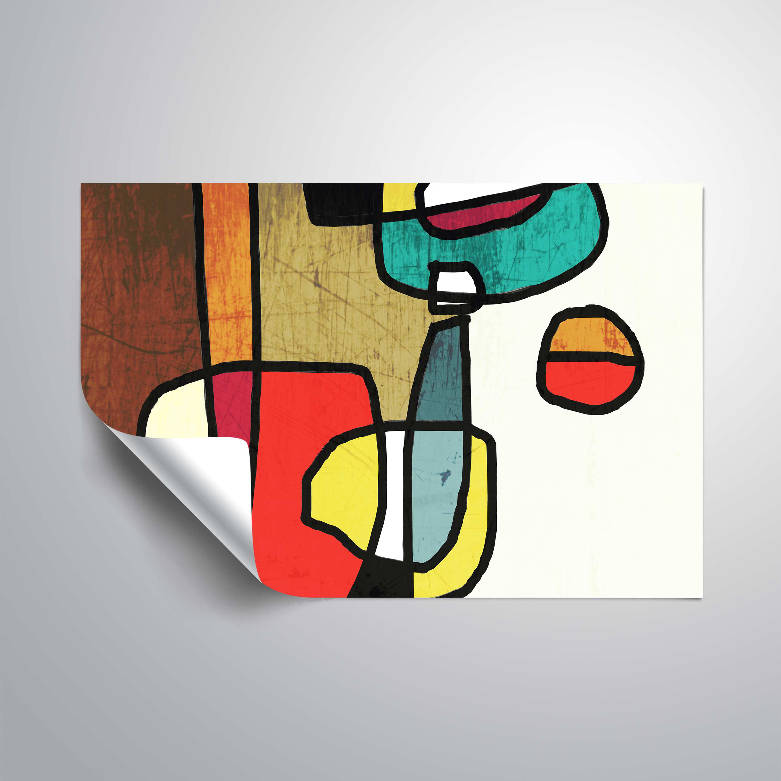 Corrigan Studio® East Village Vibrant Colorful Abstract III Wall Mural