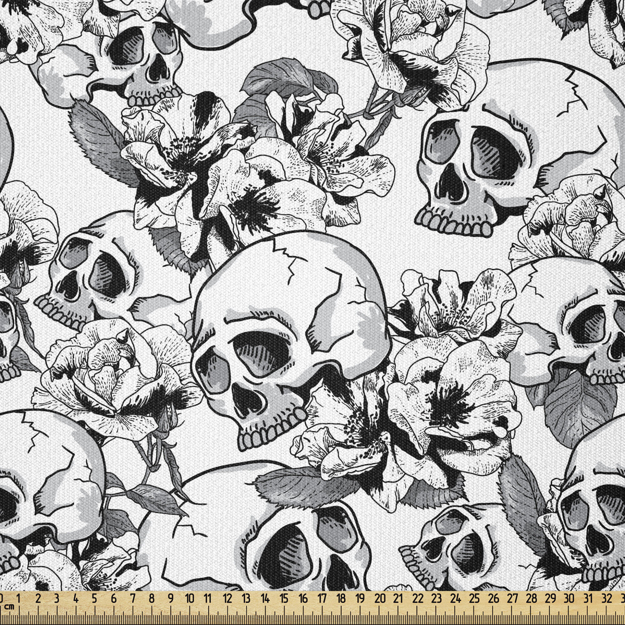 Bless international Ambesonne Day Of The Dead Fabric By The Yard,  Celebration Mexican Spanish Sketch Dead Skulls Art Print,Square - Wayfair  Canada