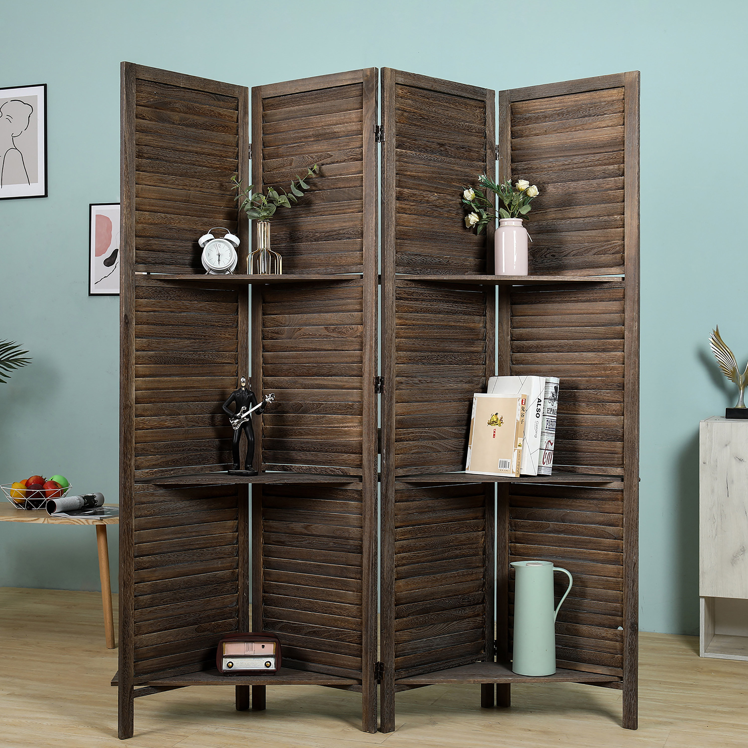 Laurel Foundry Modern Farmhouse Ventimiglia 68'' W x 70'' H 4 - Panel ...