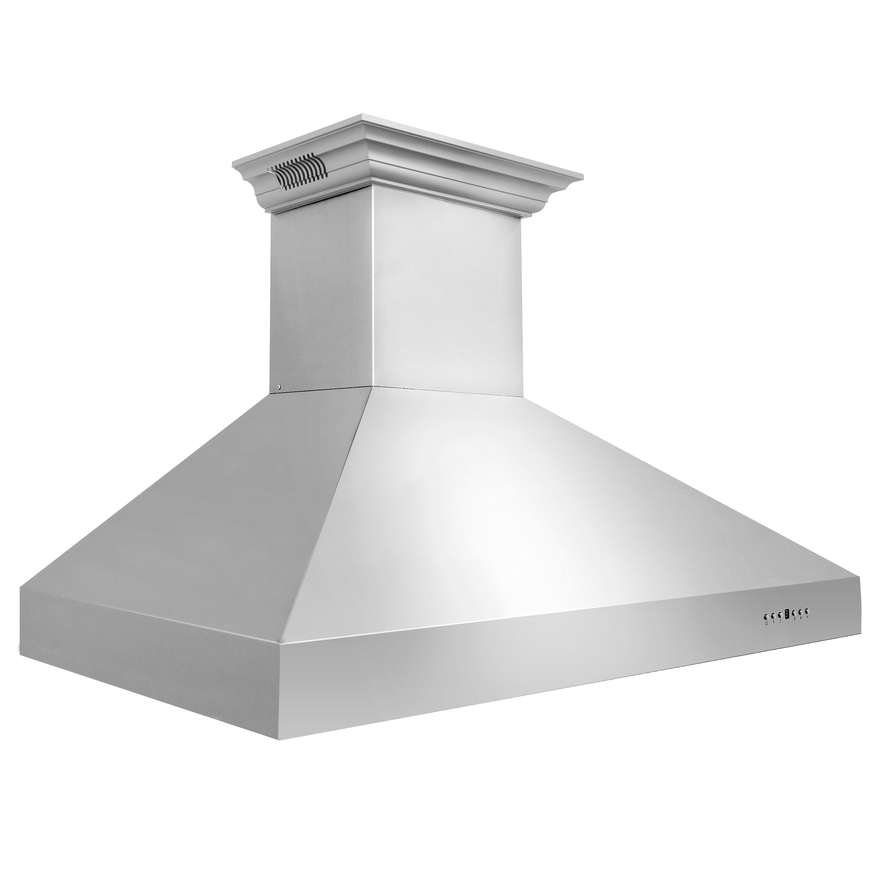 ZLINE Kitchen and Bath 48" Crown Sound 700 CFM Ducted Wall Mount Range Hood in Brushed Stainless
