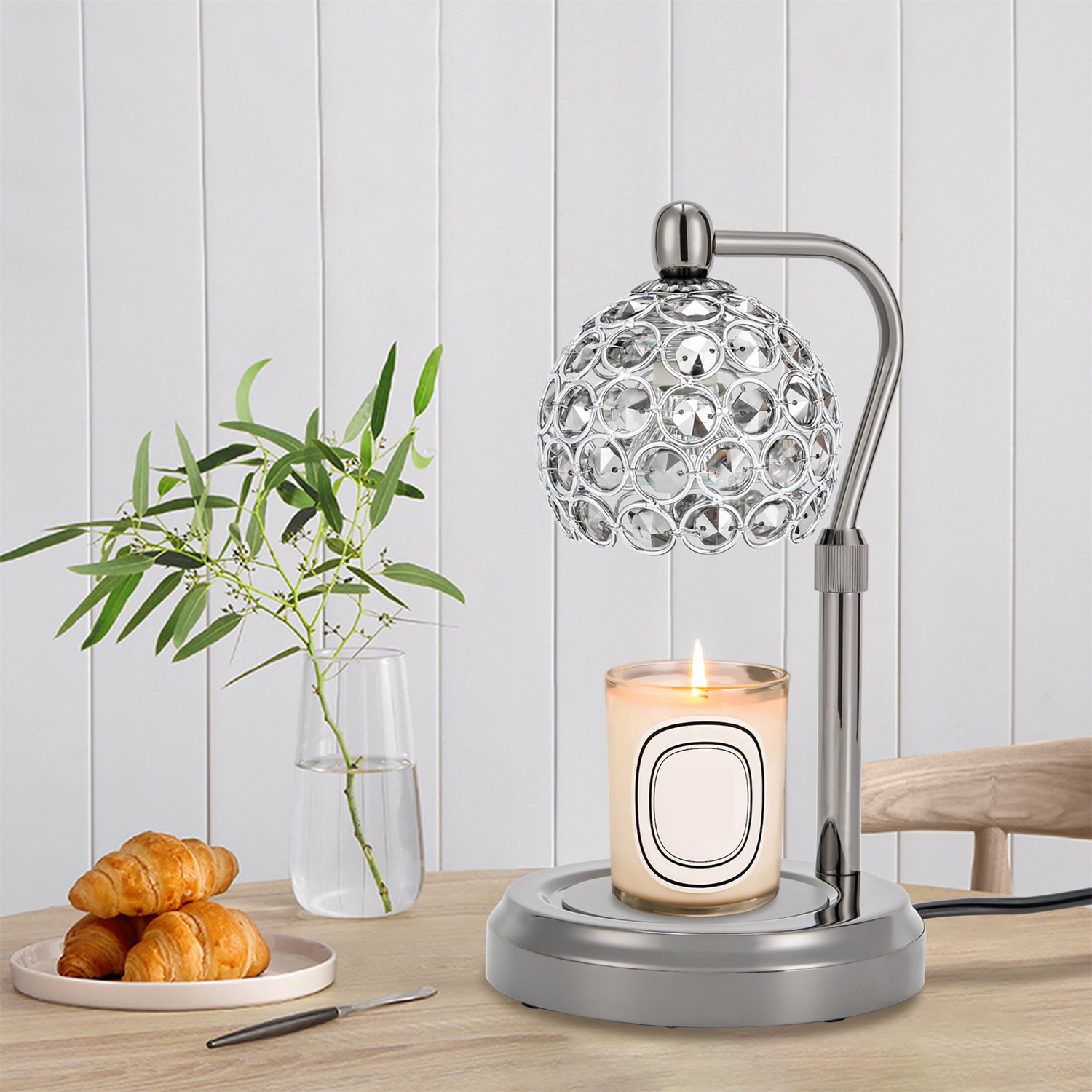 House of Hampton® 12.59" Crystal Tabletop Wax Warmer Wayfair